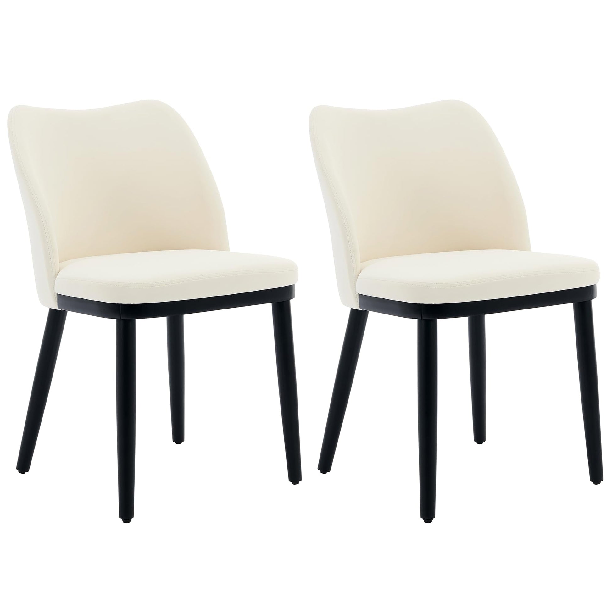 Set di 2 sedie da pranzo in velluto Garvee con schienale a forma di cuore, seduta imbottita, gambe in legno, per cucina e ristorante, comode e stabili