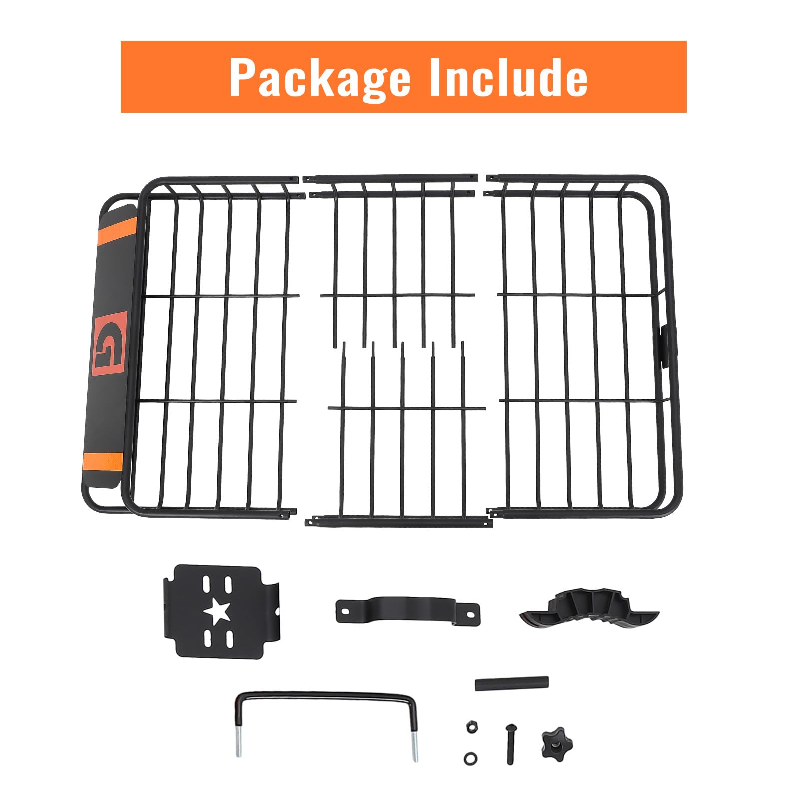 Portapacchi Garvee da 64x39 pollici in acciaio antiruggine per auto e SUV, campeggio e viaggi, espandibile, capacità 200 libbre
