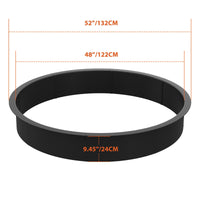 Braciere senza fumo Garvee da 48 pollici in acciaio inossidabile - Braciere da giardino e da campeggio con fori di ventilazione - Resistente a tutte le temperature e facile da montare