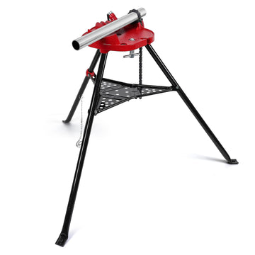 Supporto Morsa a Catena per Tubi Garvee con Treppiede - Gambe Acciaio Robusto, Pieghevole per Taglio e Filettatura 1/8-6" | Ideale per Festa del Papà