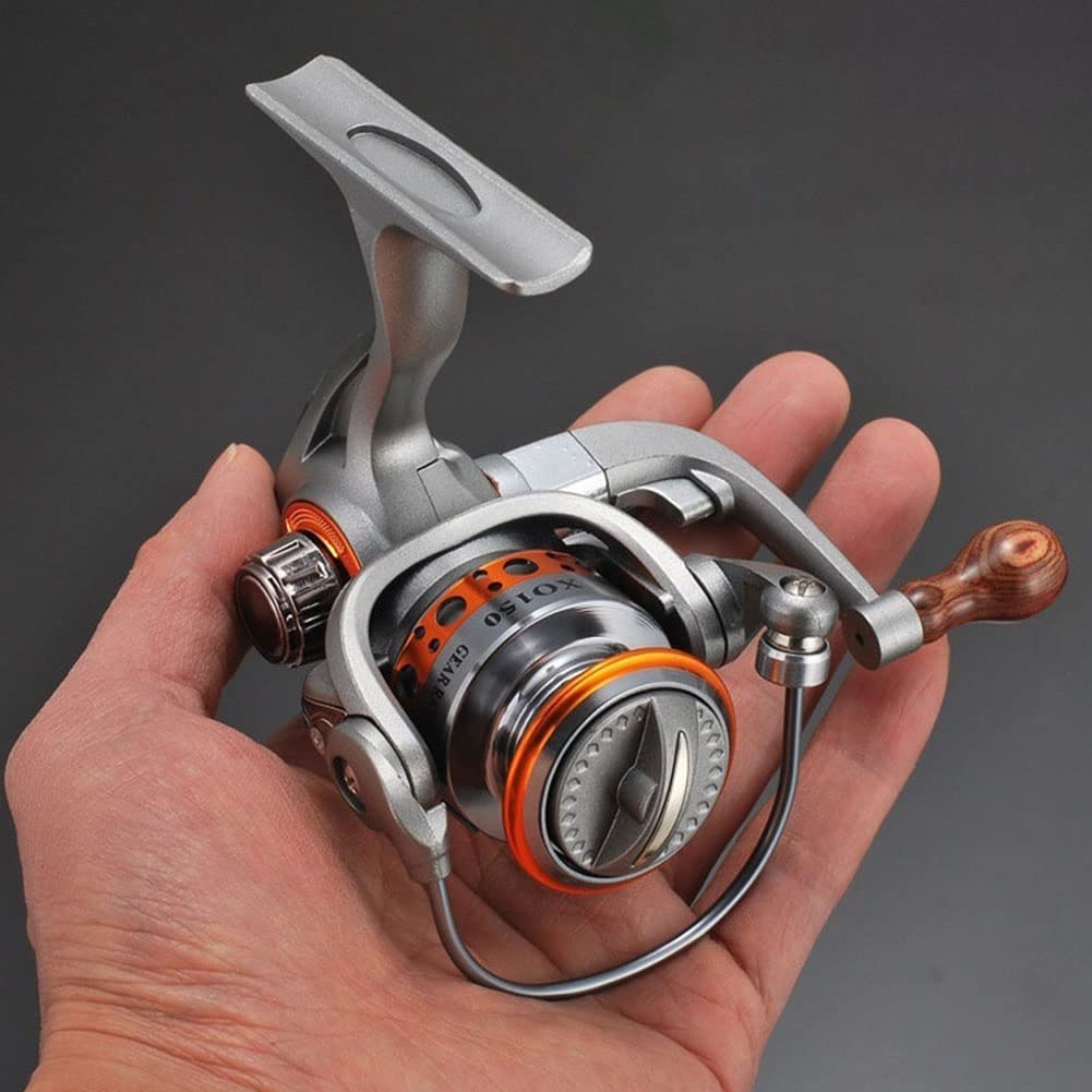 Mulinello da pesca Garvee Mini Spinning Reel 5.2:1 Gear Ratio 13+1BB in metallo compatto con impugnatura intercambiabile per la pesca alla carpa, al pesce persico e alla trota