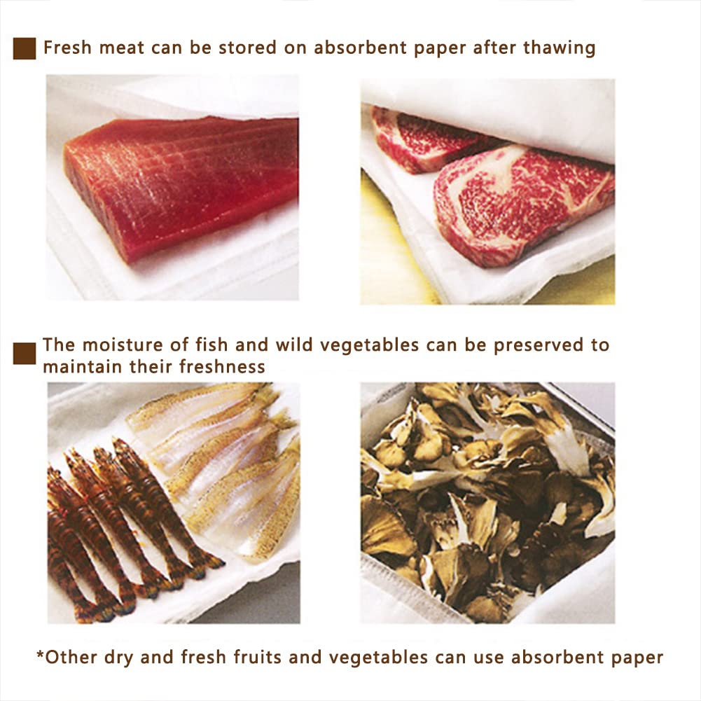 Garvee Fast Absorbent Kitchen Pads 160 x 80 mm per accessori per l'imballaggio di carne, pesce e pollame