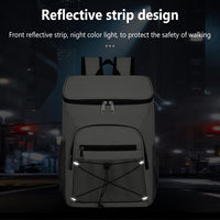 Zaino termico Garvee da 25 litri, impermeabile, leggero, in alluminio riflettente, per picnic ed escursioni, 32x15x44 cm, nero