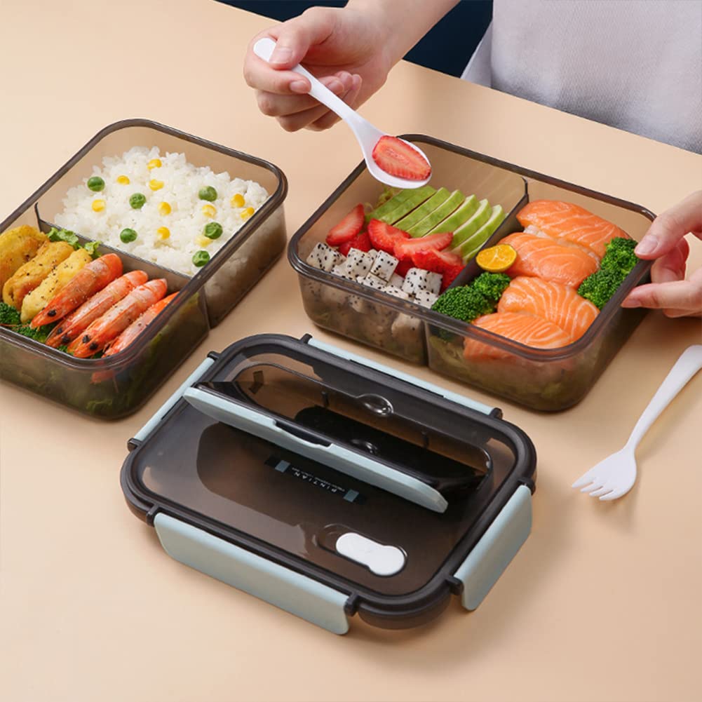 Bento Box ermetico Garvee, 2 scomparti, a prova di perdite, 1100 ml, senza BPA, leggero, per scuola e ufficio