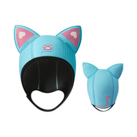 Cappuccio da sub Garvee con orecchie di gatto, neoprene da 3 mm, impermeabile, elastico con sottogola, per immersioni e sport acquatici