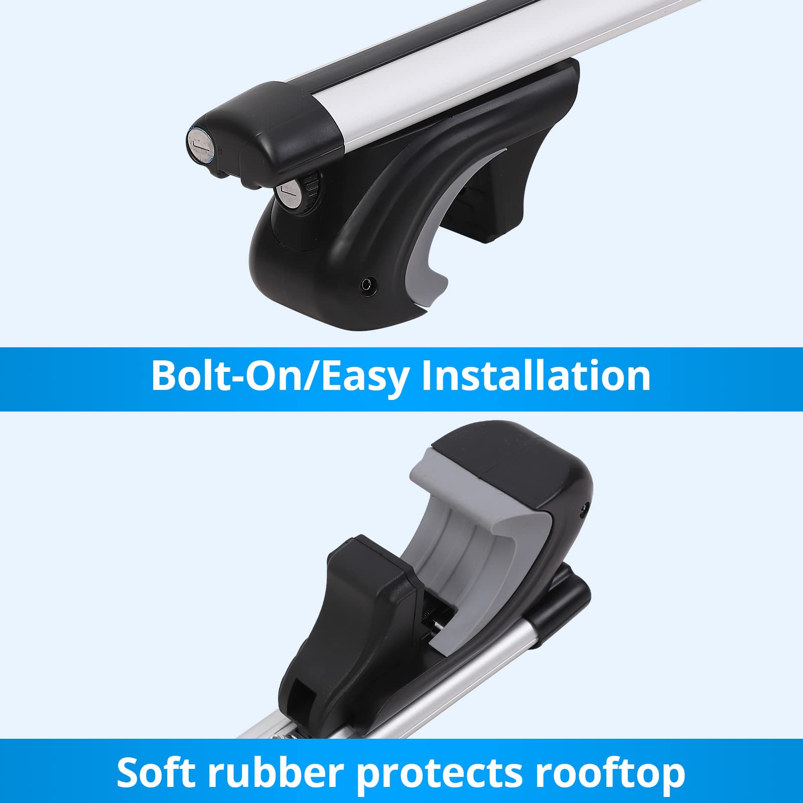 Barre portatutto Garvee universali regolabili da 20 a 54 pollici in acciaio e alluminio resistenti alla corrosione per auto SUV