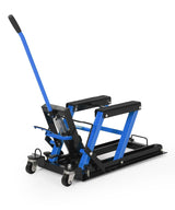 Garvee Martinetto Idraulico per Moto 1500Lb, Sollevamento Regolabile 11.5-39 cm, Acciaio Resistente, Uso Off-Road, Sicurezza con Pin di Blocco, Ruote Girevoli - Blue