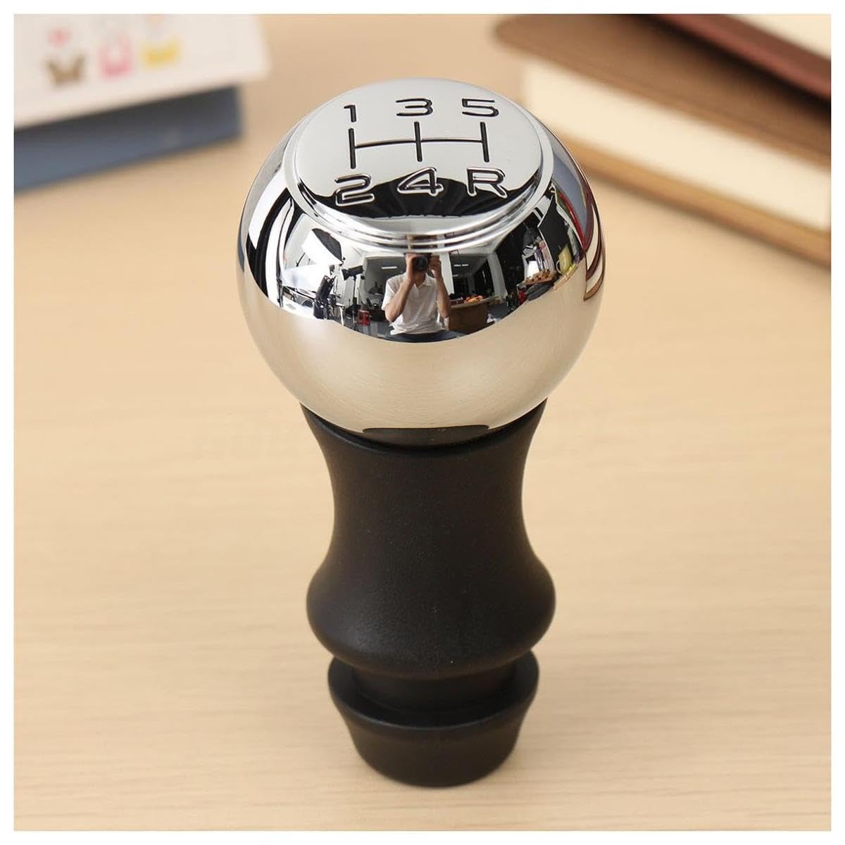 Pomello del cambio Garvee a 5 velocità cromato MT per modelli di auto, durevole, antigraffio, universale, interni auto