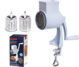 Grattugia a tamburo in acciaio inox Garvee con manovella - Multifunzionale per noci, formaggio e spezie in bianco per la cucina - Bianco