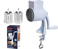 Grattugia a tamburo in acciaio inox Garvee con manovella - Multifunzionale per noci, formaggio e spezie in bianco per la cucina