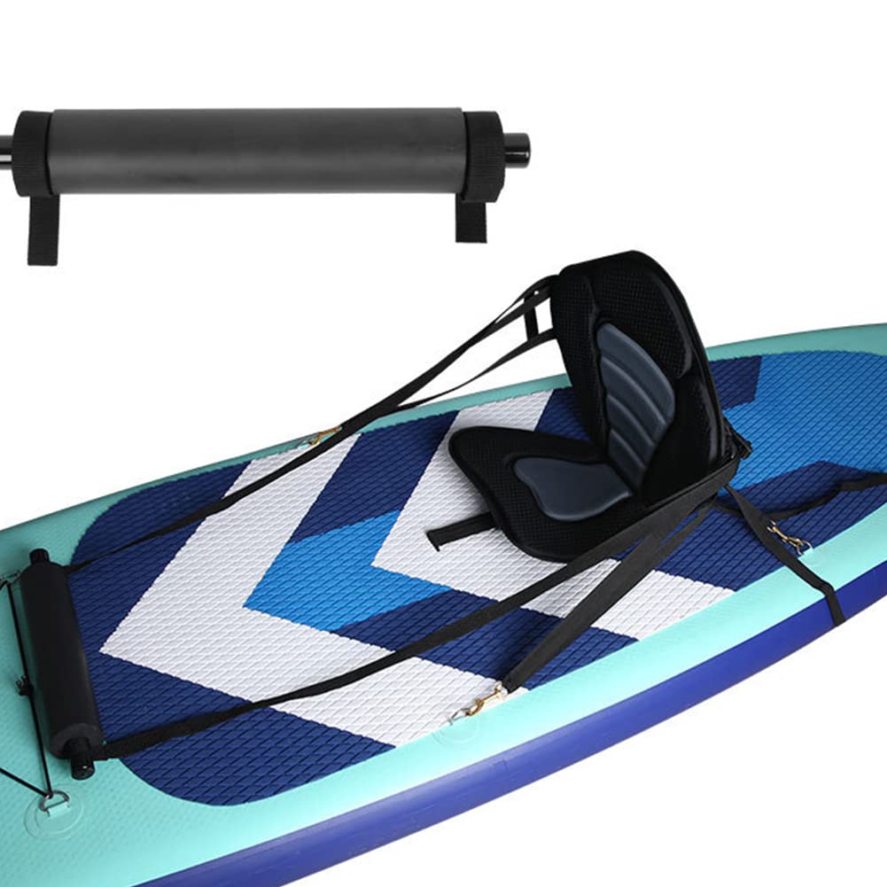 Garvee Supporti Per Piedi Kayak Universali Regolabili Con Cinghie Leggeri Per Barche Gonfiabili E Kayak, 43cm, Nero
