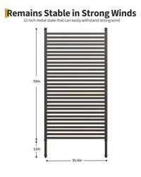 Schermo per la privacy da esterno Garvee con supporto, 35x70 pollici, recinzione AC, rivestimento per attrezzature da piscina, resistente alle intemperie, copertura per bidoni da giardino