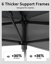 Tenda a baldacchino pop-up Garvee 12x12 con zanzariera, resistente ai raggi UV, altezza regolabile, struttura in acciaio, schermo per la privacy a 6 pannelli per giardino e patio, sacchi di sabbia inclusi