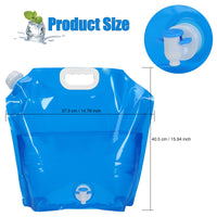 Garvee 10L Faltbarer Wasserkanister Mit Hahn 2 Stück BPA-Frei Auslaufsicher Tragbar Für Camping Und Wandern