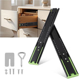 Garvee 5 Paia Guide Cassetti Heavy Duty Scorrevoli Laterali in Acciaio per Cucina Ufficio 40,6 cm Nero