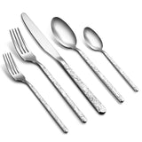 Set di posate Garvee da 30 pezzi in argento per 6 persone, acciaio inossidabile 18/10 di alta qualità, lavabile in lavastoviglie, manico decorato, resistente, per casa e ristorante, argento
