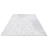 Garvee Tappeto Lavabile in Lana Sintetica Morbido Antiscivolo 60x230cm Per Soggiorno e Camera da Letto Design Astratto - Grigio