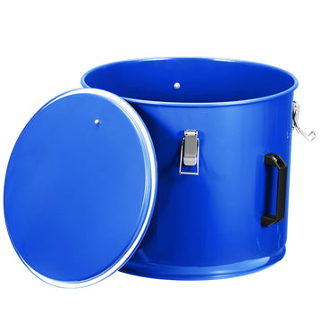 Contenitore per olio per friggitrice Garvee da 10 galloni in acciaio al carbonio antiruggine con clip per coperchio e sacchetto filtro per cucine di ristoranti, 13,8"x15,6"