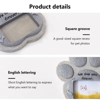 Garvee Paw Print Pet Lapide commemorativa per gatti in resina realistica per giardino, interni ed esterni, angelo, regalo di condoglianze