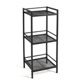 Garvee Mensola a Scala 3 Ripiani in Metallo Nero, Rustica e Resistente, Salvaspazio per Bagno, Cucina, Soggiorno - 3 Tier Black