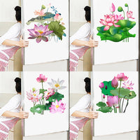 Adesivi per WC Garvee Lotus, impermeabili, in PVC autoadesivo, per bagno, soggiorno, camera da letto, 30 x 30 cm, colori assortiti