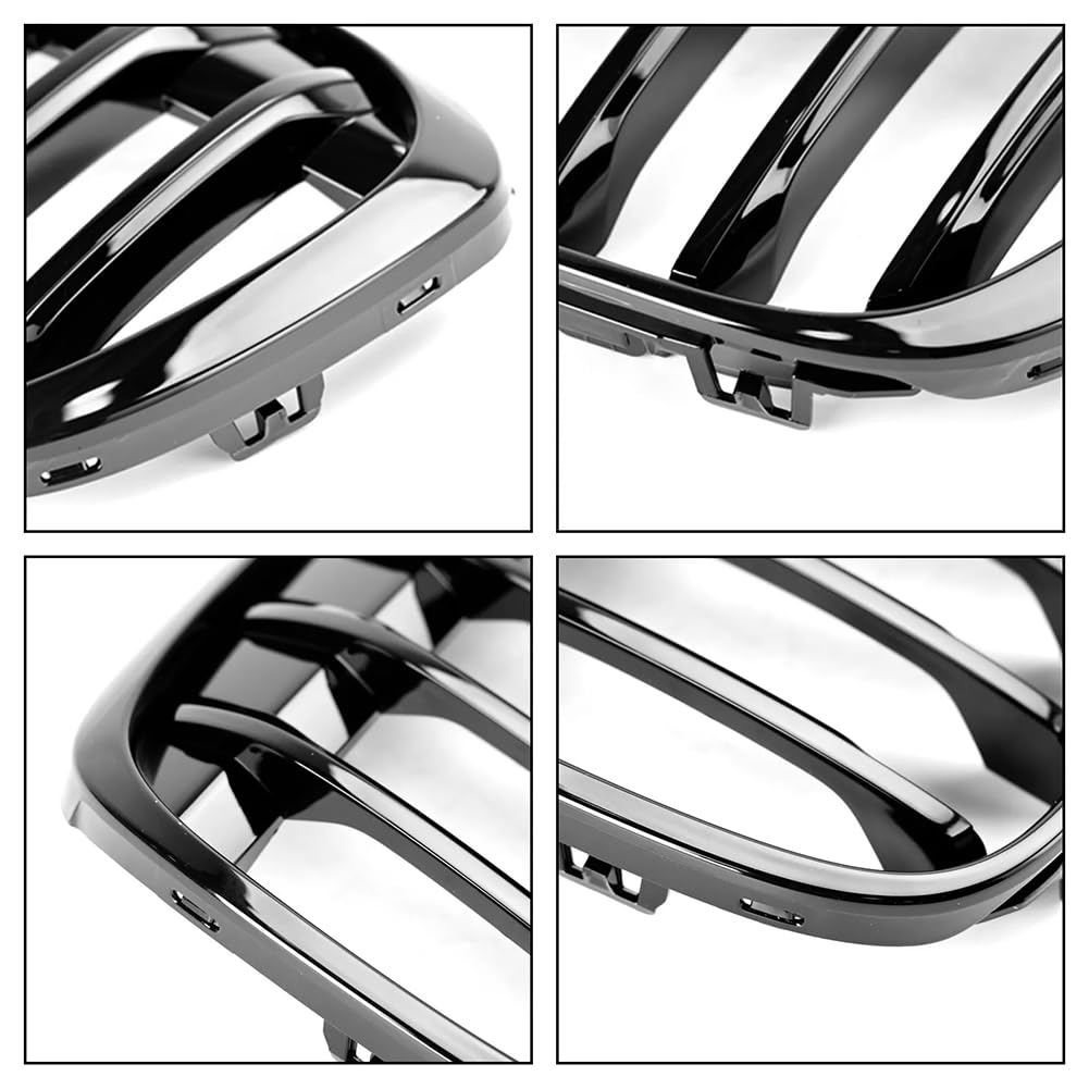 Griglia anteriore Garvee per X1 F48 F49 2016-2018, lamella singola, plastica ABS, nera, stile auto