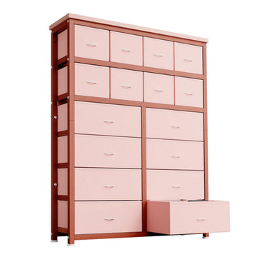 Cassettiera GARVEE con 16 cassetti in tessuto, cassettiera in tessuto per camera da letto, credenza con cassetti in tessuto, cassettiera per cucina, ufficio, corridoio, soggiorno, corridoio, cameretta dei bambini