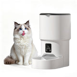 Garvee Distributore Automatico di Cibo 4L per Gatti e Cani, Alimentazione Dual-Power, Timer 6 Pasti, Plastica, Contenitore Staccabile, Uso Interno - Schwarz