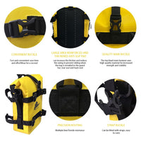 Borsa per moto Garvee con barra protettiva, impermeabile IPX6, 8L, gialla, per telai di moto e uso fuoristrada