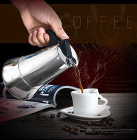 Moka in acciaio inox Garvee Espresso Maker – 2-4 tazze (≈200 ml), caffettiera italiana, argento, qualità per uso domestico