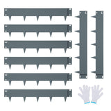 Garvee Bordo Paesaggistico in Acciaio Zincato 8 Pezzi Resistente alle Intemperie Flessibile per Giardino e Aiuole - 39*6.15Inch 8-Pack Dark Gray