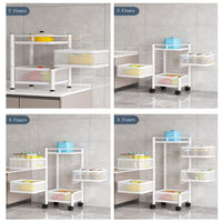 Carrello Garvee in metallo bianco a 5 ripiani, 94x28x28 cm, carrello da cucina per la massima capacità di stoccaggio in case, supermercati e industria, con ruote robuste