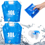 Garvee 10L Faltbarer Wasserkanister Mit Hahn 2 Stück BPA-Frei Auslaufsicher Tragbar Für Camping Und Wandern