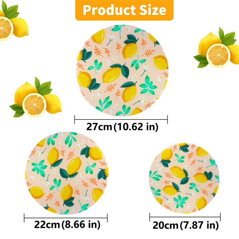 Garvee Set da 3 pezzi Copriciotole riutilizzabili in cotone elastico e traspirante per cucina e casa