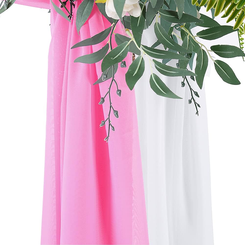 Garvee Chiffon Gerätevorhang - Weicher, Blickdicht, Faltenbeständig - 70x550cm - 2er Set - Für Klinik, Bühne, Hochzeit