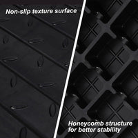 Rampa di soglia Garvee da 4" per porte con protezione per cavi a 3 canali, antiscivolo, pieghevole, capacità di carico di 2500 libbre, in gomma, senza barriere, per sedie a rotelle e scooter