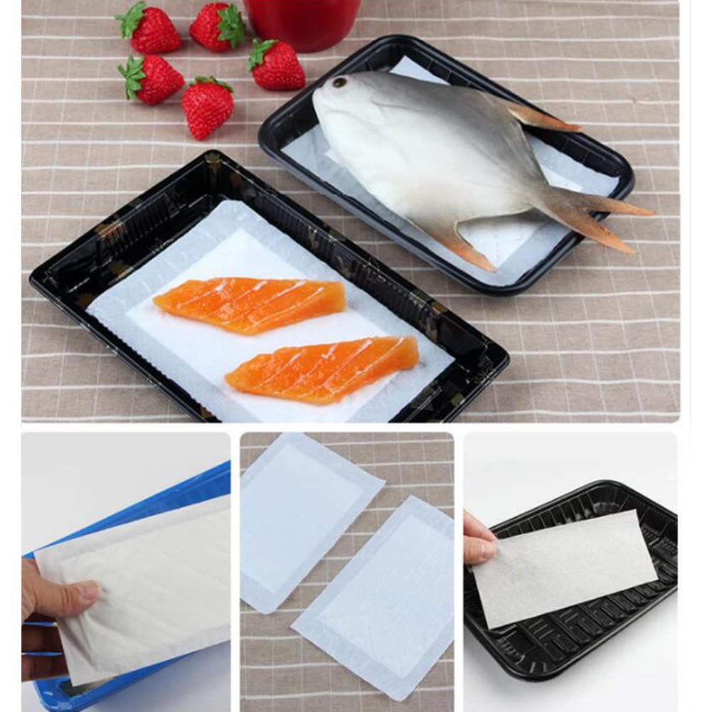Garvee Fast Absorbent Kitchen Pads 160 x 80 mm per accessori per l'imballaggio di carne, pesce e pollame