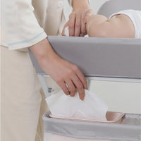 Fasciatoio mobile pieghevole Garvee con cestino portaoggetti per neonati e bambini piccoli 60x80x103 cm PVC impermeabile