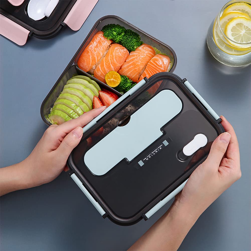Garvee Lunchbox Bento Box 1100ml Rosa Mit 3 Fächern Auslaufsicher Für Schule Und Arbeit Kompakt