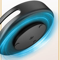 Garvee - Portaoggetti girevole da cucina, porta spezie in metallo rotondo, rotazione a 360°, nero
