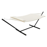 Garvee Amaca Da Esterno Per 2 Persone Con Supporto In Acciaio, Tessuto Cotone Morbido, Cuscino Incluso, Patio E Spiaggia, Capacità Doppia 204 kg, Multicolore - Beige