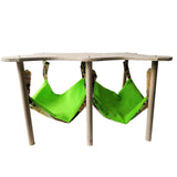 GARVEE Grande amaca per porcellini d'India con struttura in legno per conigli e furetti, 30x30x24 cm, materiale in tessuto morbido, design country