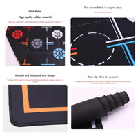 Tappetino Basket Garvee Antiscivolo con Controllo Piede e Avviso Caduta - Perfetto per Festa del Papà, Bambini e Adulti, Interno/Esterno, Nero, Diverse Misure