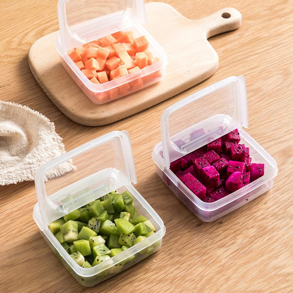 Garvee Contenitore Per Formaggio 2 Pezzi Plastica BPA Free Organizer Cucina 10.5x10.5x4.5 cm Trasparente