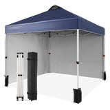 Garvee Tenda Pop Up 10x10 Con Pareti Laterali Impermeabile Protezione UV Acciaio Campeggio Feste Blu - Blu Navy