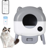 Garvee Lettiera Automatica per Gatti 76L con Sensori di Sicurezza e Controllo Odori, App Controllo, LED Notturno, per Case con Più Gatti, Materiale Resistente