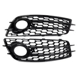 Garvee Griglia Protezione Paraurti Anteriore Audi A4 B8 S-Line 2008-2012 Nero Lucido ABS Resistente Design Nido d'Ape