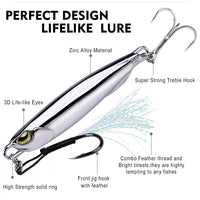 Garvee set di 5 esche da pesca 3D con occhi a 360°, riflettenti, 2 ami, 30 g per acqua dolce e salata, realistiche, resistenti, versatili