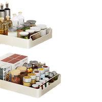 Garvee Organizer rimovibile per armadietti, cassetto telescopico per la cucina, 20 cm L x 43 cm P x 7 cm H, non richiede fori, cucina di casa, bianco