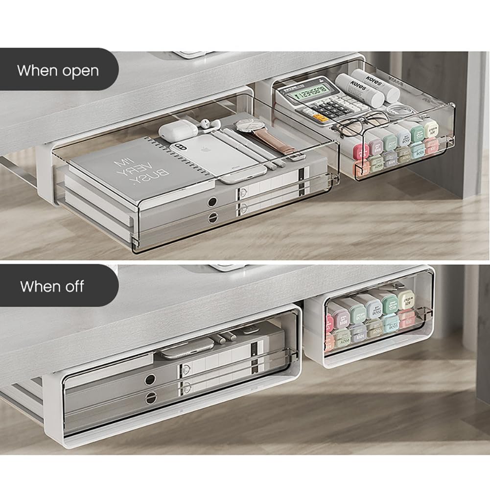 Organizzatore estensibile sottopensile Garvee con cassetti in plastica, cassetti scorrevoli, accessori per cucina e ufficio 31x20x8,6 cm